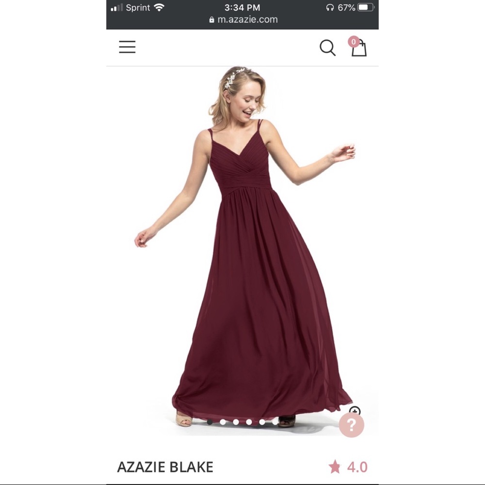 Azazie Blake Bridesmaid Dress - Cabernet